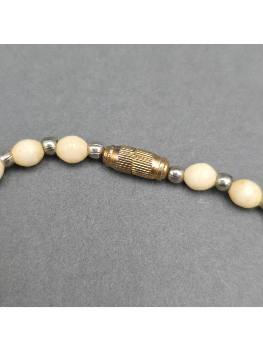 Vintage Batik Style Carved Bone Spike Necklace 16" Ethnic Tribal Horn Bib - Picture 5 of 16